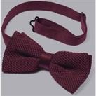 Buy Textured Pure Silk Knitted Bow Tie