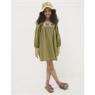 Pure Cotton Textured Embroidered Dress (3-13 Yrs)