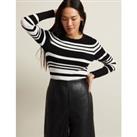 Striped Ribbed Round Neck Jumper