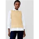 Pure Cotton Shirt Knitted Vest