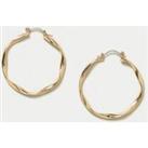 Autograph Gold Twisted Hoop Earrings