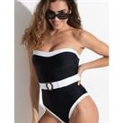 Belted Square Neck Swimsuit