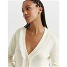 Wool Rich V-Neck Cardigan with Cashmere