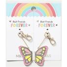 2 Pack BFF Butterfly Keyring