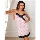 Sofa Loves Lace Jersey Polka Dot Hidden Support Chemise