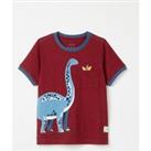Pure Cotton Dinosaur Applique T-Shirt (2-8 Yrs)