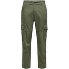Tapered Fit Linen Rich Cargo Trousers