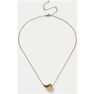 Autograph Gold Plated Waterproof Stainless Steel Teardrop Necklace