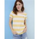 Pure Cotton Striped Embroidered T-Shirt