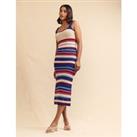 Pure Cotton Striped Knitted Bodycon Dress