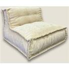 Cream Quilted Beanbag Chair