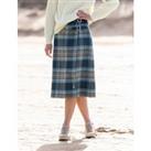 Buy Pure Wool Checked Midi A-Line Skirt