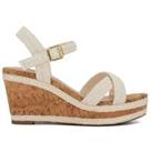 Wide Fit Woven Strappy Wedge Sandals