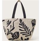 Buy Pure Cotton Leaf Print Tote Bag