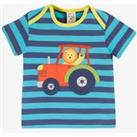 Pure Cotton Striped Tractor T-Shirt (0-3 Yrs)