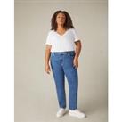 Cotton Rich Mid Rise Mom Jeans