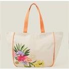 Pure Cotton Floral Embroidered Tote Bag