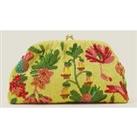 Pure Cotton Floral Beaded Clutch Bag