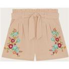 Cotton Blend Floral Embroidered Shorts (2-15 Yrs)