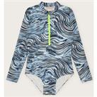 Ripple Print Long Sleeve All In One (7-15 Yrs)