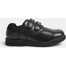 Kids Leather Riptape School Shoes (8 Small - 2 Large)