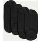 4pk Cotton Rich Invisible Trainer Liners