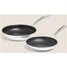 2 Piece Stainless Steel Frying Pan Set