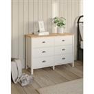 Padstow Wide 6 Drawer Chest