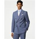 Tailored Fit Italian Linen Miracle Double Breasted Suit Jacket
