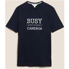 Personalised Men s Busy Slogan Pyjama Top