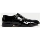 Leather Double Monk Strap Shoes