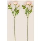 Buy Set of 2 Artificial Real Touch Ranunculus Stems