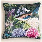 Bird Floral Embellished Cushion