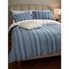 Pure Brushed Cotton Stripe Bedding Set