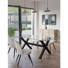 Colby 6 Seater Glass Dining Table