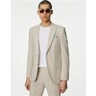 Tailored Fit Italian Linen Miracle Stripe Suit Jacket
