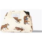 Open Flat Makeup Bag In Neutral Tigers