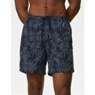 Quick Dry Palm Print Swim Shorts