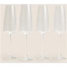 Set of 4 Contemporary Champagne Flutes