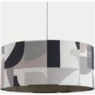 Textured Abstract Placement Drum Lamp Shade