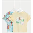 2pk Pure Cotton Disney Princess T-Shirts (2-8 Yrs)