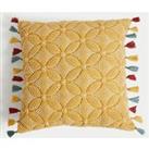 Pure Cotton Geometric Embroidered Cushion