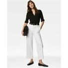 Buy Cotton Blend Wide Leg Cropped Chinos
