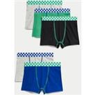 5pk Cotton With Stretch Checkerboard Trunks (516 Yrs)