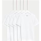 5pk Pure Cotton Stain Resist School T-Shirts (2-16 Yrs)