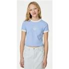 Cotton Rich Shell Print Ribbed T-Shirt (6-16 Yrs)