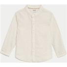 Buy Linen Blend Striped Grandad Shirt (0-3 Yrs)