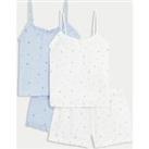 2pk Pure Cotton Floral Pyjama Sets (6-16 Yrs)