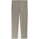 Textured Flat Front Stretch Trousers