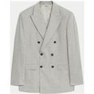 Slim Fit Double Breasted Italian Linen Miracle Jacket